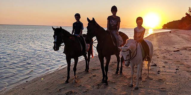 Romantic sunset horseback beach riding riambel (4)